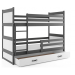 Poschodová posteľ Rico sivo-biela 200cm x 90cm